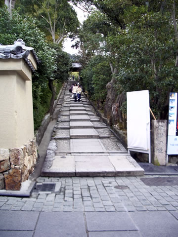 石段を見上げる